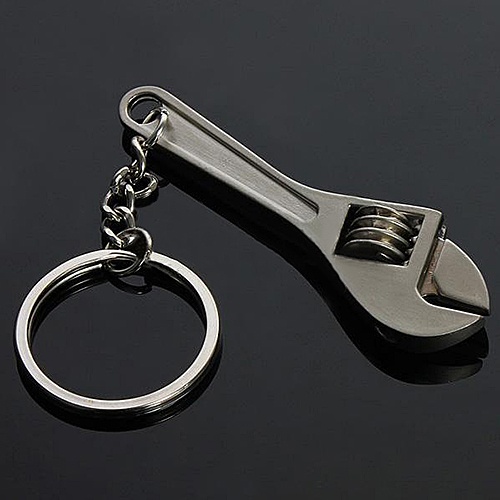 Creative Tool Wrench Spanner Key Chain Ring Keyring Adjustable Metal Keychain