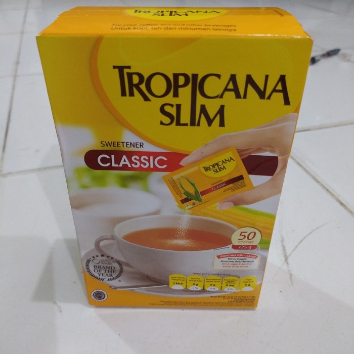 

tropicana slim sweetener classic 50 sachet 125g