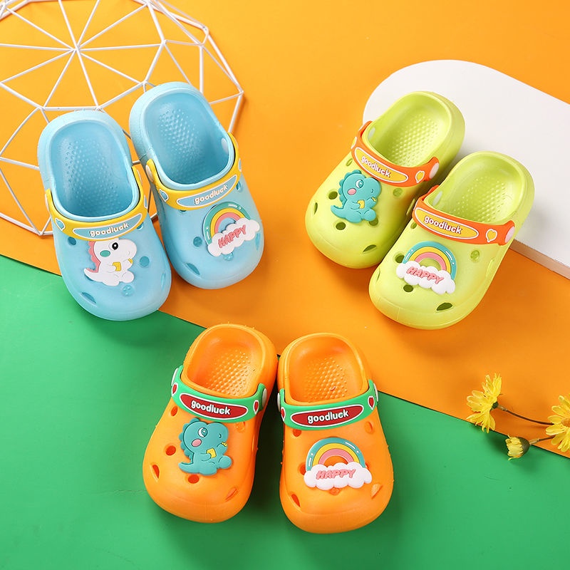 NEW Sandal eva anak motif dino dan pelangi