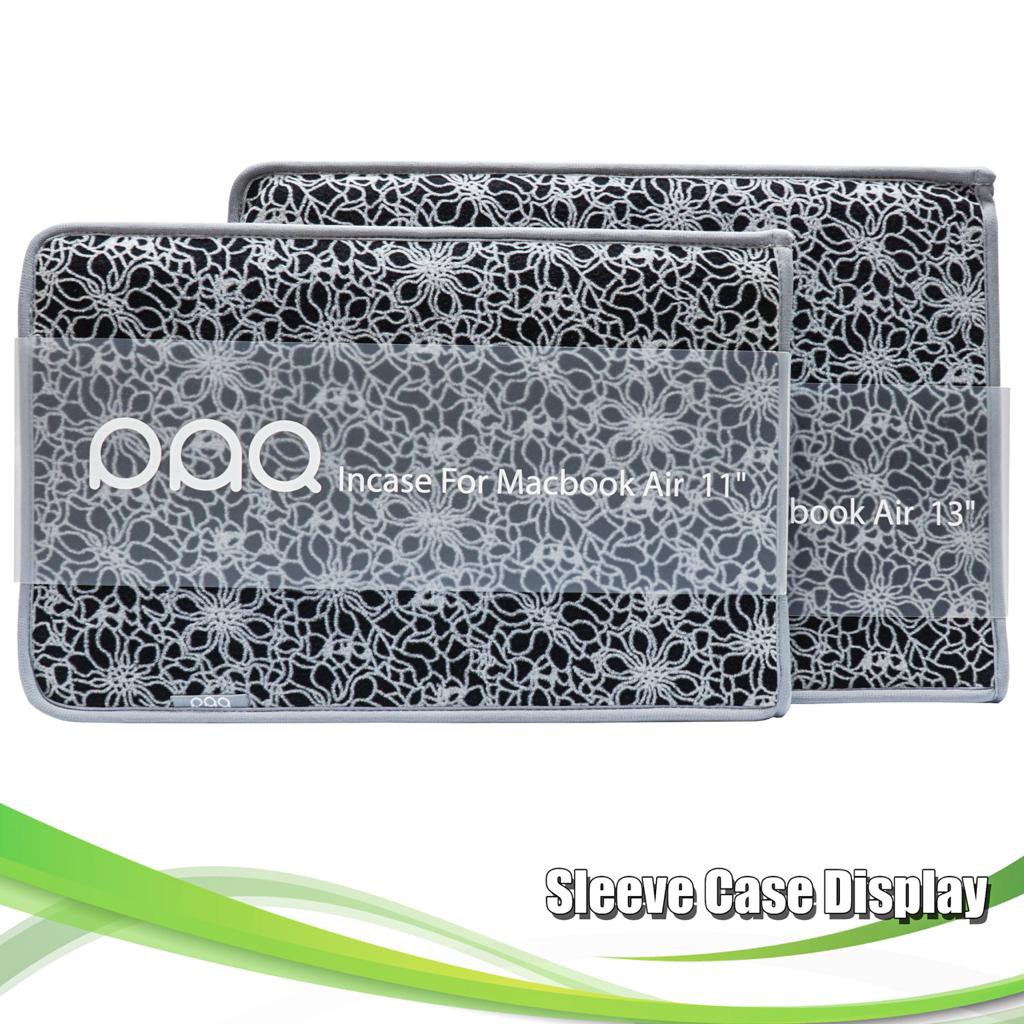 Tas Laptop 11 inch Sleeve Case For Macbook Air incase bunga Waterproof - Hitam