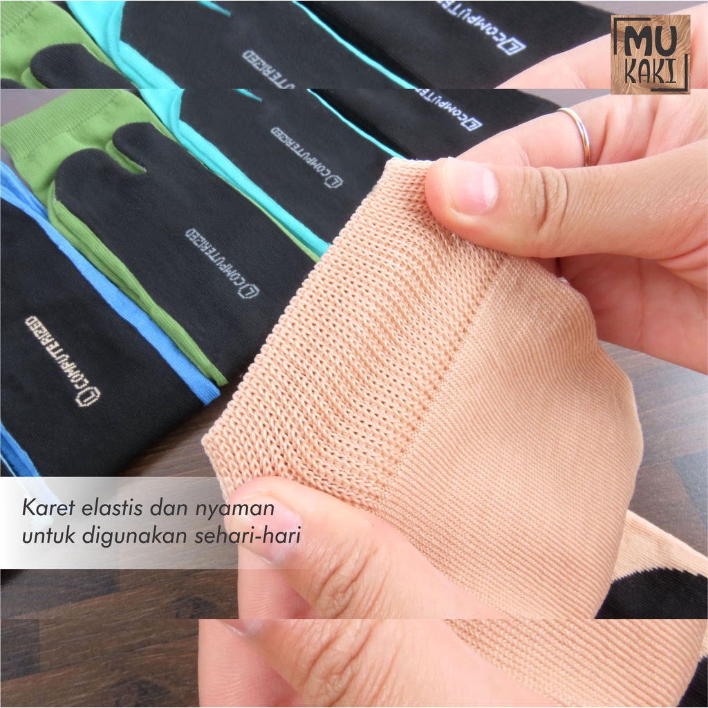 Kaos Kaki Jempol Telapak Hitam Polyester Murah Mukaki