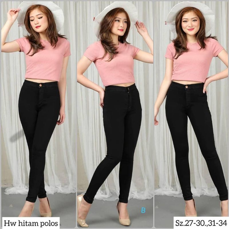 Celana High waist Jeans Wanita Pinggang tinggi/HW Jeans wanita/Celana Levis Jeans wanita/Skinny jeans slimfit/Celana panjang Jeans wanita terpopuler/LESFARINGO