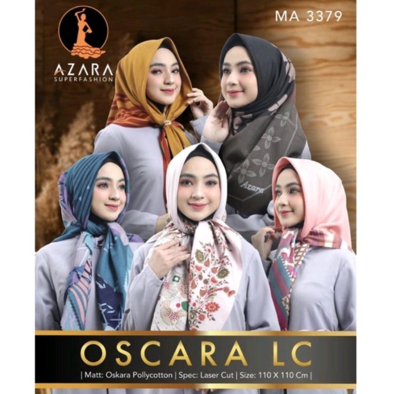 FLASH SALE... Hijab Segi Empat Azzahra LC/ Hijab Motif Lasercut