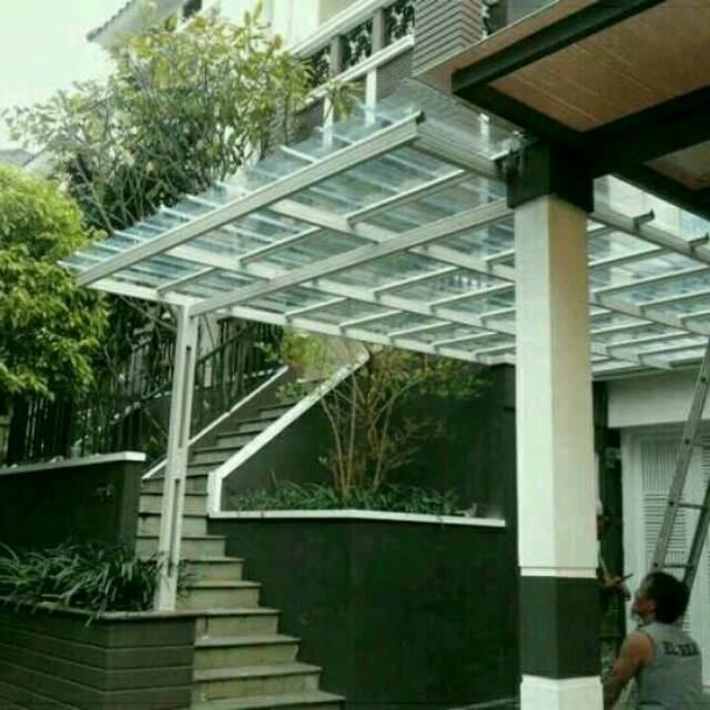 Kanopi genteng transparan/spandek transparan