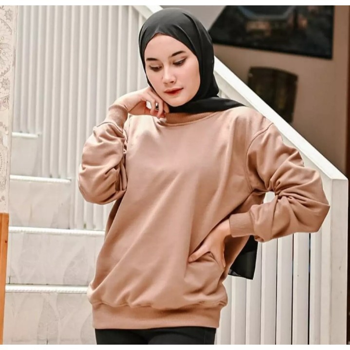 MakeGrosir - SWEATER POLOS WANITA BASIC