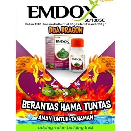 Insektisida Emdox Bahan aktif Emmaectin Banzoat dan Indosakarb 100ml