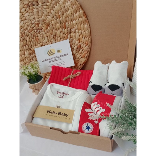 Baby Hampers 2/ Kado Lahiran/ Kado Bayi-H2-Putih Merah