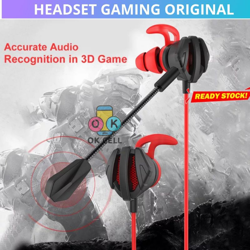 Headset Gaming Earphone Mic Gamers Handsfree Game Pubg ff Mobile Original