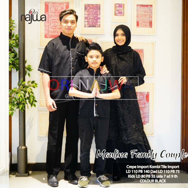 MAULINA FAMILY COUPLE BY NAJWA HIJAB SOLO