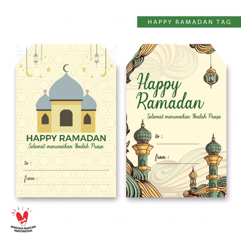 

Hang Tag Selamat Menunaikan Puasa Ramadan Idul Fitri Kartu Lebaran Card Eid Mubarak Greeting Cards PUASA