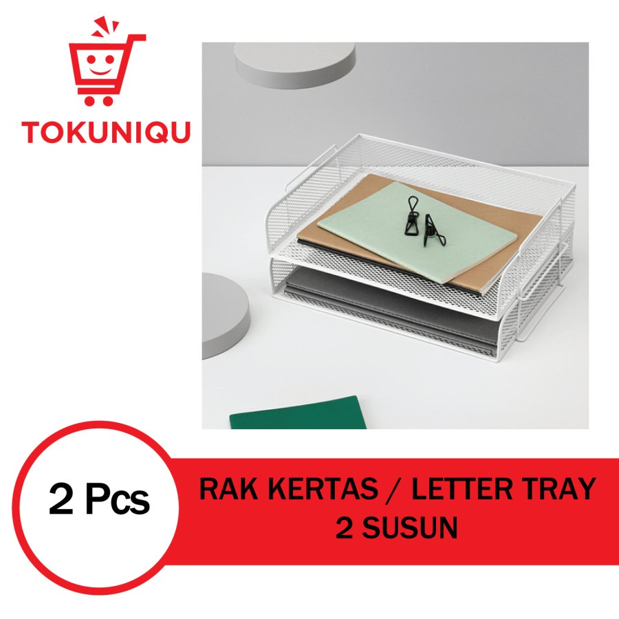 

Rak Dokumen Kertas 2 Susun Besi Letter Tray Paper Tray Organizer