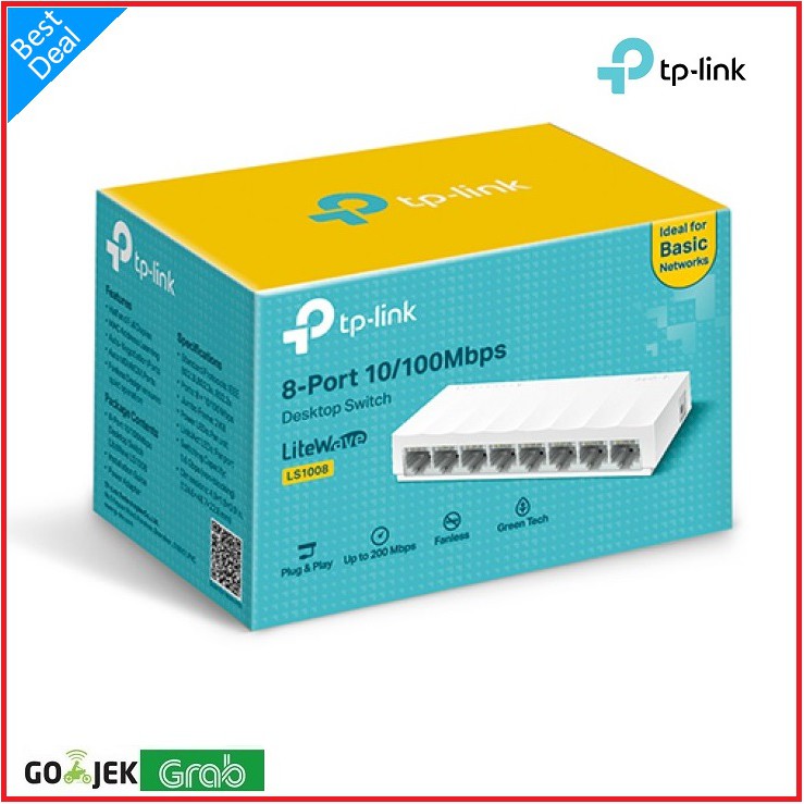 LS1008 TP-Link 8-Port 10/100Mbps Desktop Network Switch