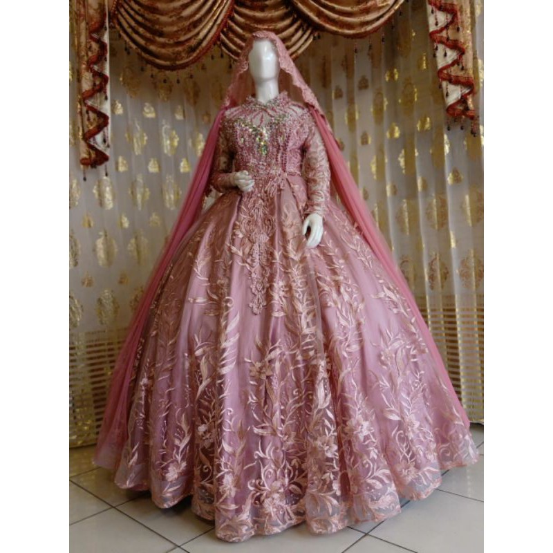 TERBARU//GAUN PENGANTIN BARBIE MEWAH BEREKOR TRIDI//GAUN WEDDING FULL PAYET