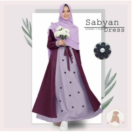 BIG SALE 2020>NISA SABYAN SYARI + HIJAB LONG DR Gamis Modern Busana Muslim Wanita Terbaru AUDREY Ori