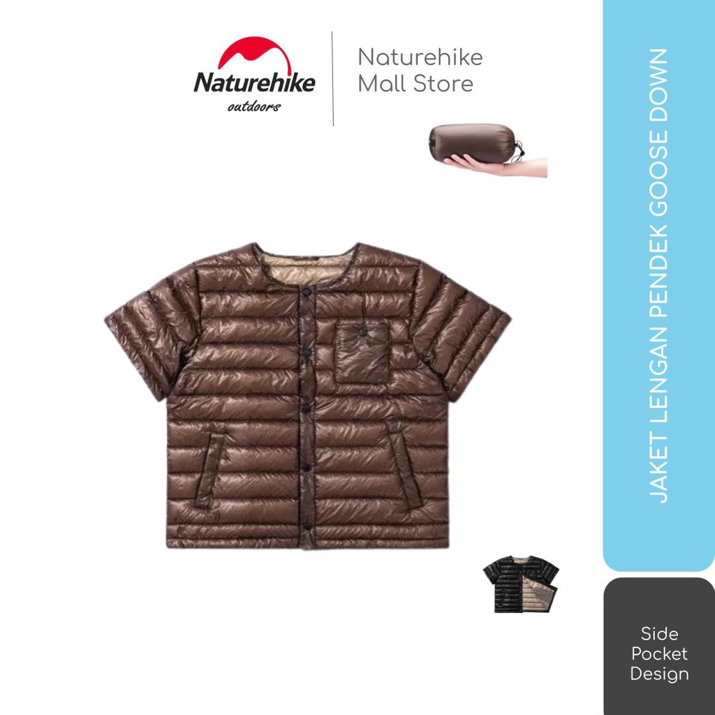 JAKET LENGAN PENDEK GOOSE DOWN NATUREHIKE NH20FS049 ROMPI BULU ANGSA