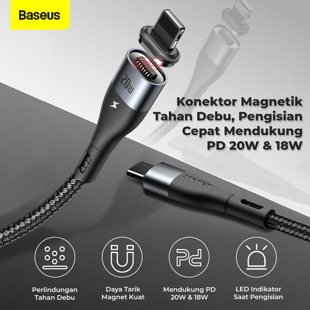 Kabel Data Fast Charging Baseus Cable Charger Type C to iPhone PD 20W