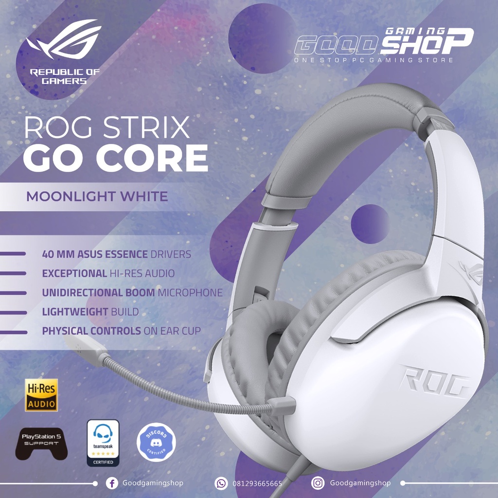 Asus ROG Strix Go Core Moonlight Multi-Platform - Gaming Headset