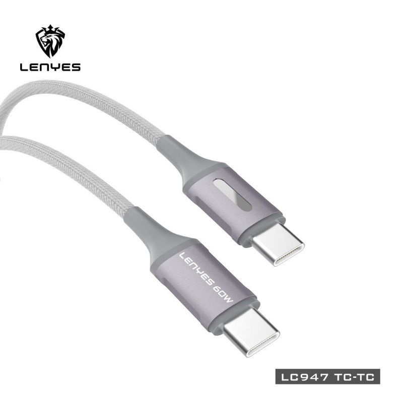 Kabel data Type C to Type C Lenyes LC947 Quick Charging 60W