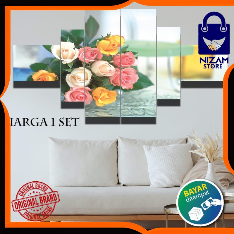 Promo hiasan dinding ruang tamu aesthetic bunga besar ORIGINAL BARANG Nizam Store/ BCB60