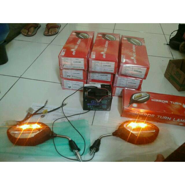 Original ASTRA Spion motor lampu sein kaca ori honda vario beat suprax yamaha HARGA SEPASANG/SATUAN