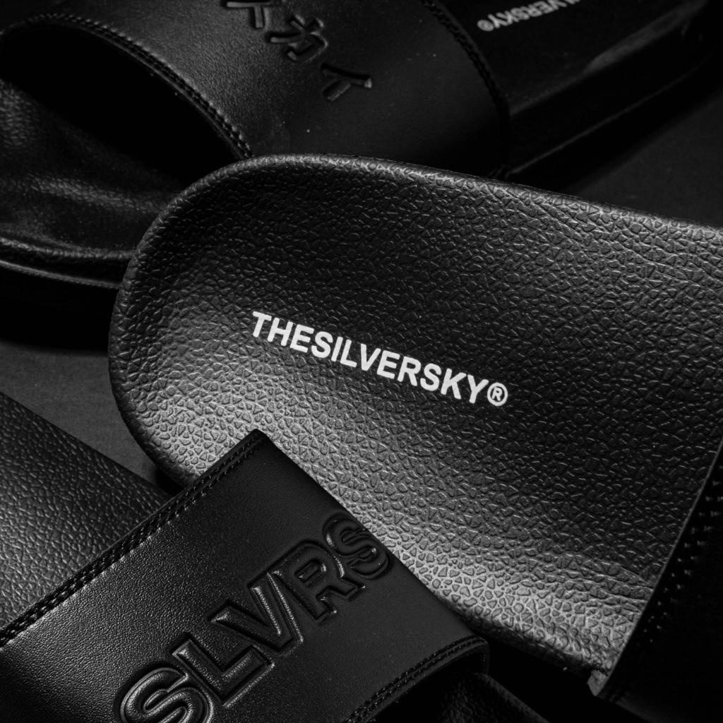 Thesilversky SLVRS Emboss Kuro Slides Sandal Premium Slip On