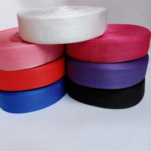 

webing Hitam / ROLL tali tas 3,8cm X 25 yard Bisban ~