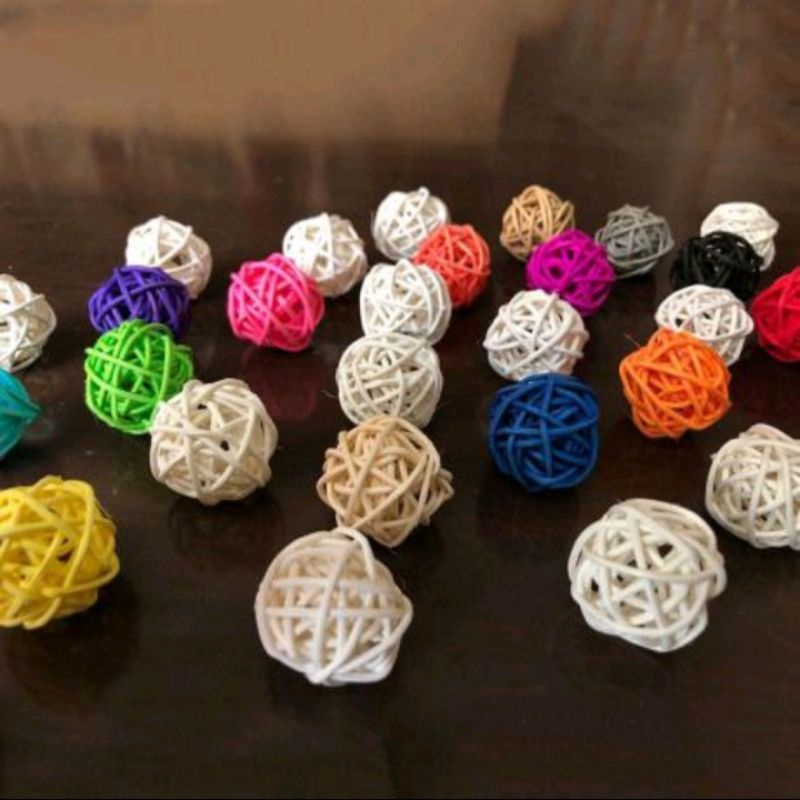 Bola Rotan Mini/Rattan Ball Mainan gigit Mainan hamster Kucing Kelinci Sugar Glider