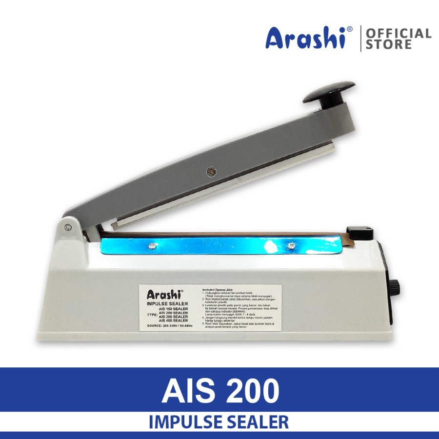 Arashi Hand Sealer PFS 200 20 CM Arashi AIS-200 Impulse Sealer AIS 200 Alat Segel Sealer Sealing AIS200 Hand Impulse Sealer