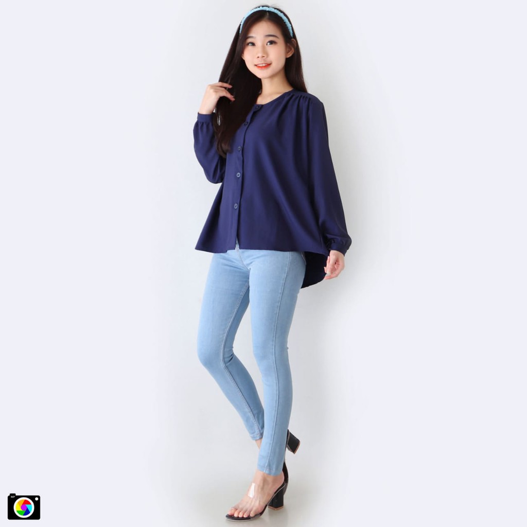 Maudy Shirt - Kemeja Wanita Bahan Shakila (Size M, L, XL, XXL) 708