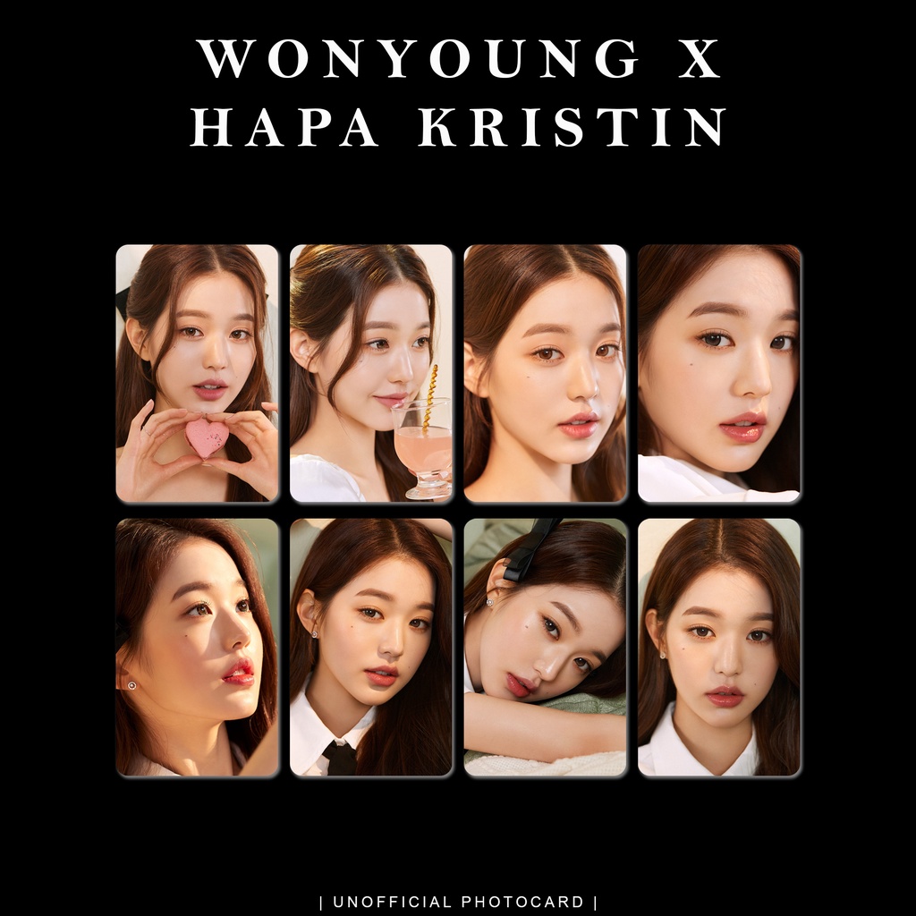 UNOFFICIAL PHOTOCARD IVE WONYOUNG X HAPA KRISTIN