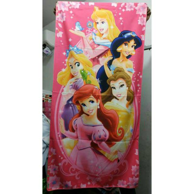Handuk Mandi Bulu Karakter Ukuran 70 x 140cm 3D / handuk gambar / motif / karakter anak / kartoon