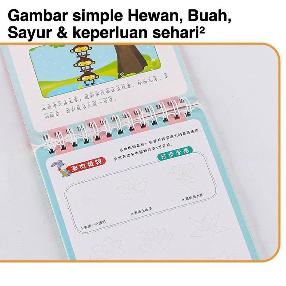 

Kekinian ORI-479.☛ Buku Latihan Belajar Anak Menulis Berhitung Menggambar Practice Book Writing Alph