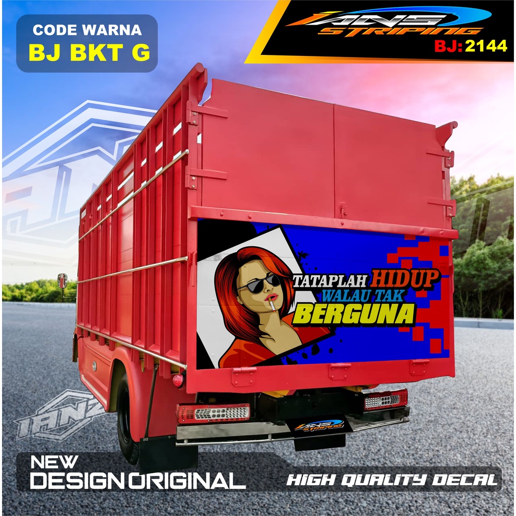 STICKER PINTU BELAKANG TRUK DUTRO GIGA CANTER / STIKER BAK BELAKANG TRUK TERMURAH / DECAL PINTU BELAKANG TRUK