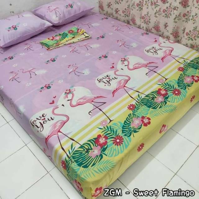 Sprei flamingo pink