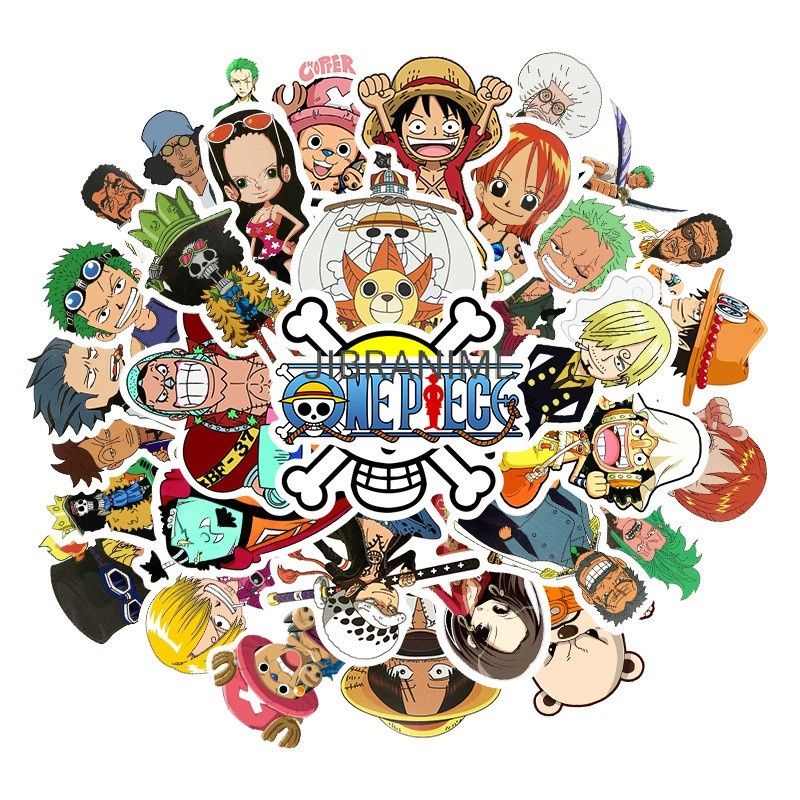 

Stiker vinyl paket anime laminasi anti air one piece