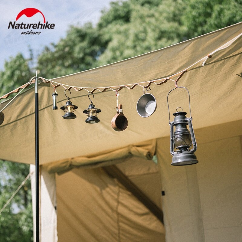 GANTUNGAN TALI NATUREHIKE NH22PS003 GANTUNGAN PERALATAN LAMPU CAMPING WROUGHT PERALATAN CENTER IRON 