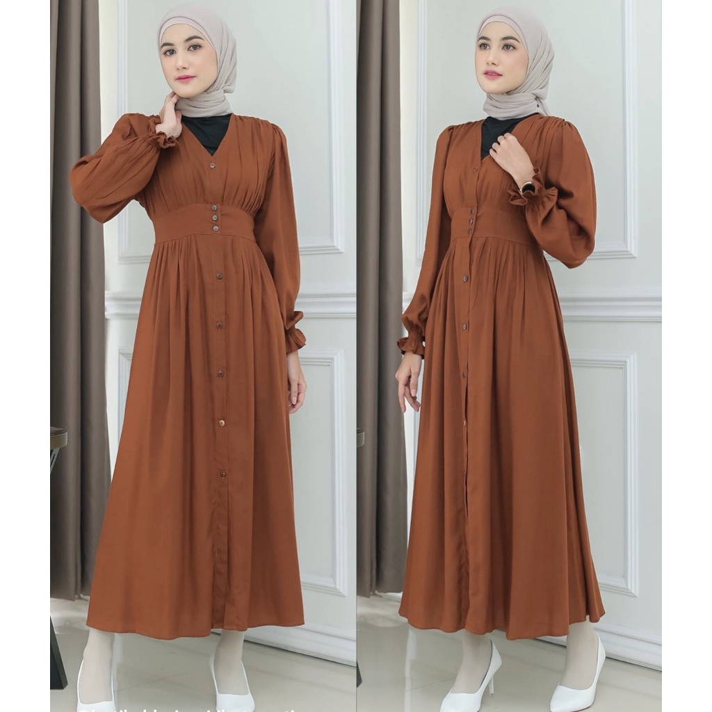 (MGA) GAMIS BARBARA MAXI DRESS BUSUI WANITA RAYON TWILL