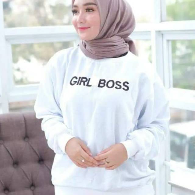 Jaket Hoodie putih girls