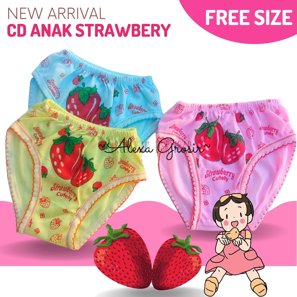 Celana Dalam Anak Perempuan STRAWBERRY 6 bulan-2 tahun