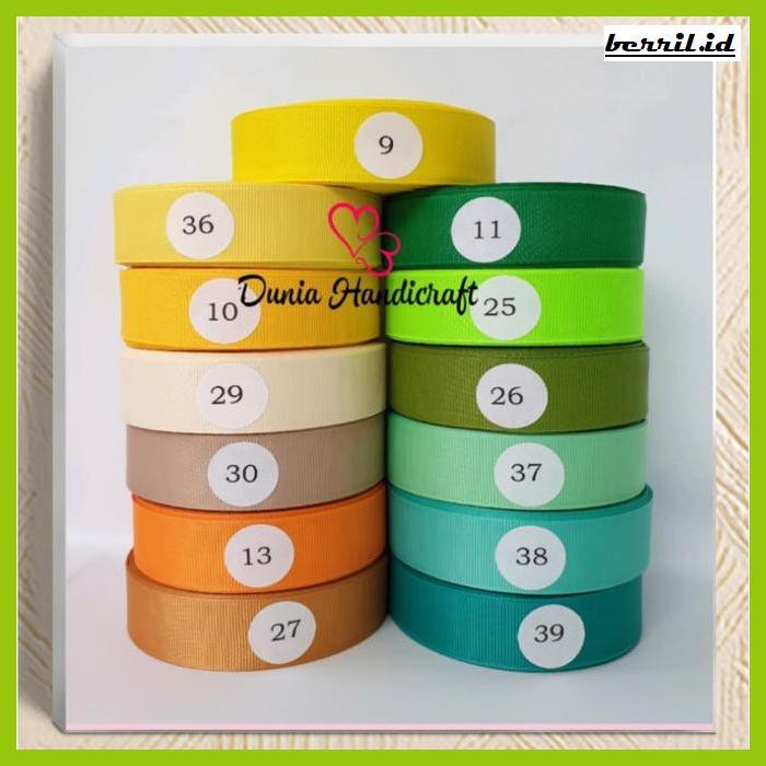 

Kanasiroseska- Pita Gros Grain Polos 3/8" (1Cm) 25 Yard -Original.