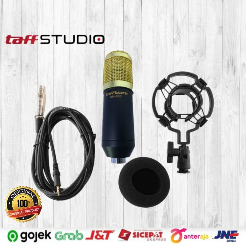 Paket Komplit Mic BM800 Soundcard V8 plus Stand Holder Lazypod Pop Filter Rekaman Terbaik