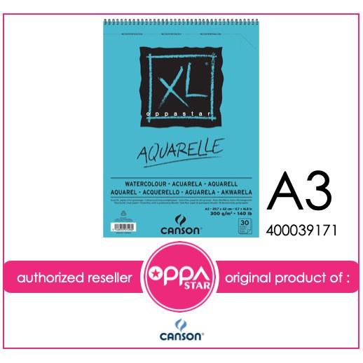 

(DISKON TERMURAH) Canson XL Aquarelle A3 30 Lembar Kertas Watercolor