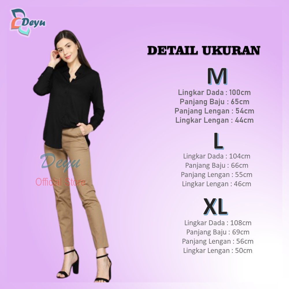 Kemeja Wanita Polos Pretty Woman Basic Streach Original Madame Sexy-2