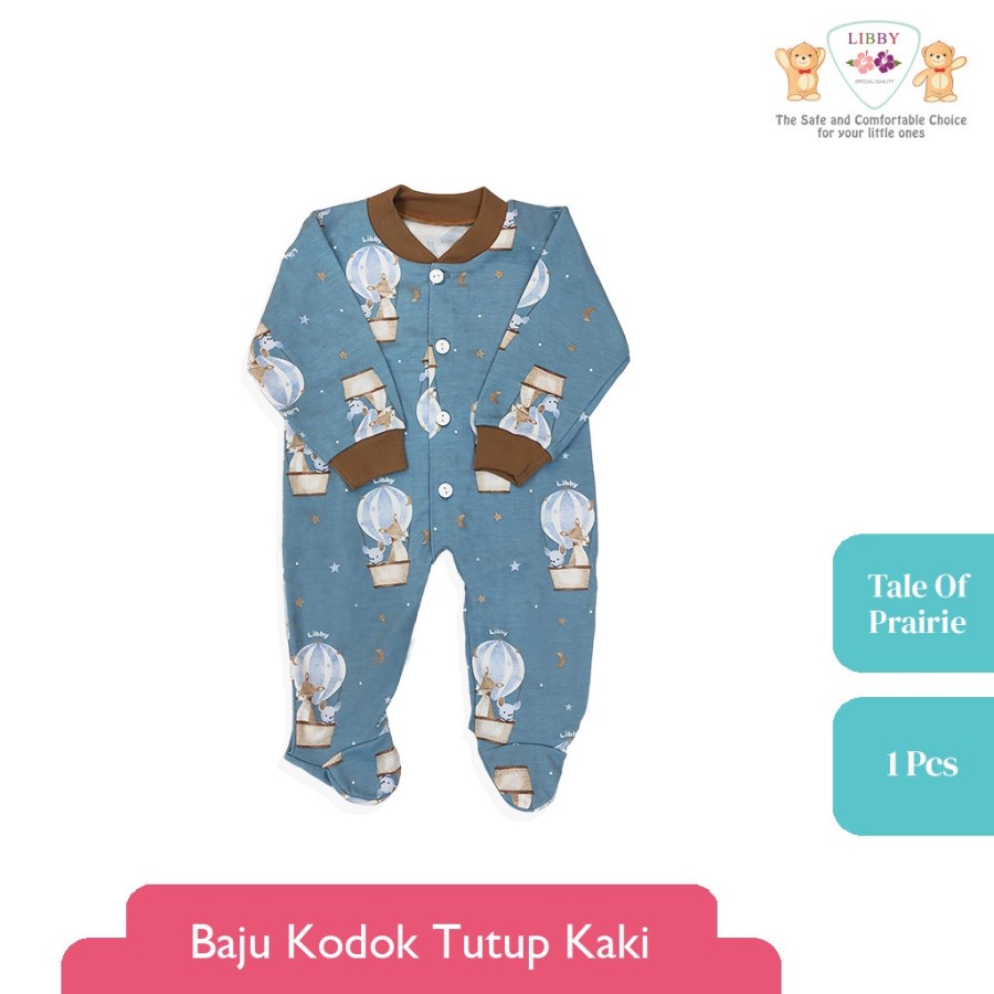 LIBBY Baju Kodok Panjang Tutup Kaki Motif Tale Of Prairie (3 pcs)