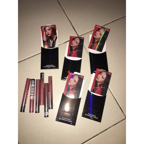 ITZY X Maybelline New York Official Photocard Lipstick PC Matte Lipstick ultimate lash mascara