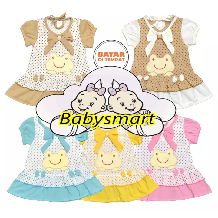 Babysmart - PLANET KIDS Dress KEROPY Baju bayi perempuan usia 0-12 bulan/Pakaian anak cewek