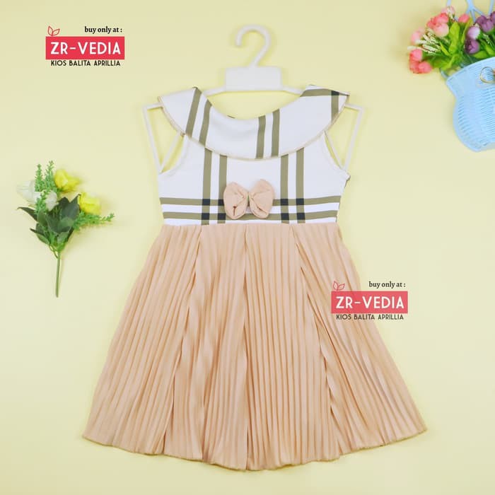 Dress Najwa uk 6-7 Tahun / Dres Cantika Yukensi Baju Anak Perempuan