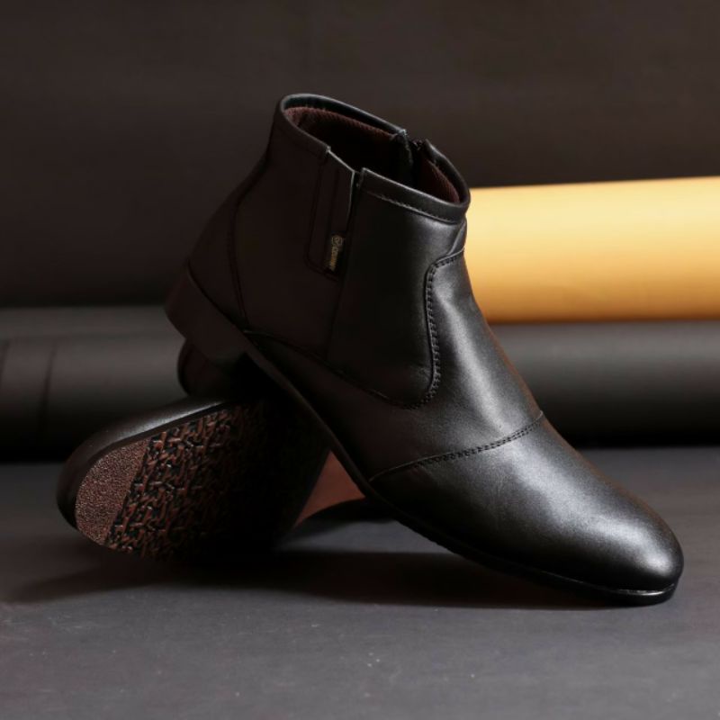 FOX | Sepatu Putih Pria Pantofel Kulit Asli Spatu Kerja Cowok Formal Casual Kasual Pantopel Boots Tinggi Modern Trendy Original