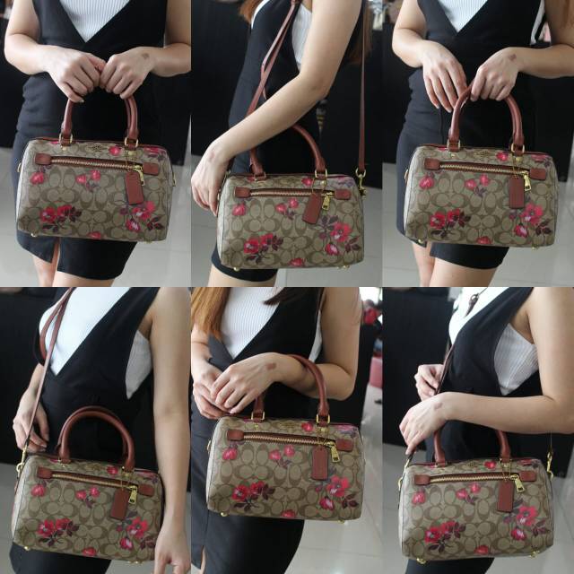 Tas Coach Rowan Satchel in Signature Canvas - tas batam - tas branded - tas wanita
