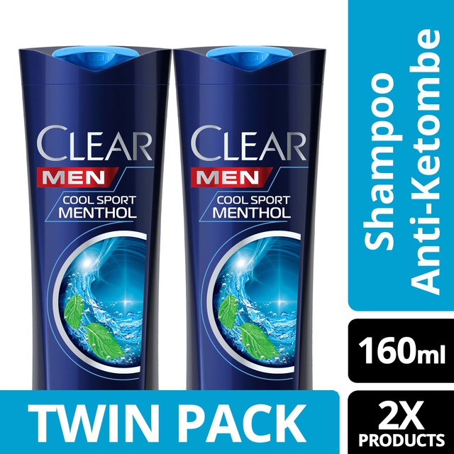 Clear Men Cool Sport Menthol Shampoo 160 Ml Twinpack Shopee Indonesia